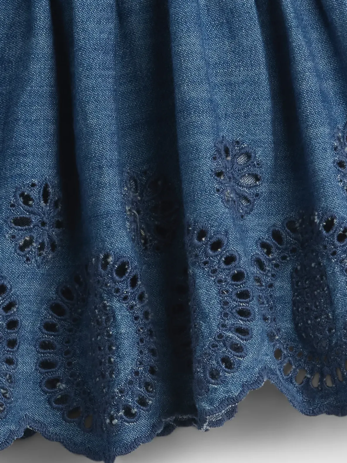Baby Denim Eyelet Outfit Set