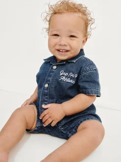 Baby Denim Gap Logo Shorty One-Piece
