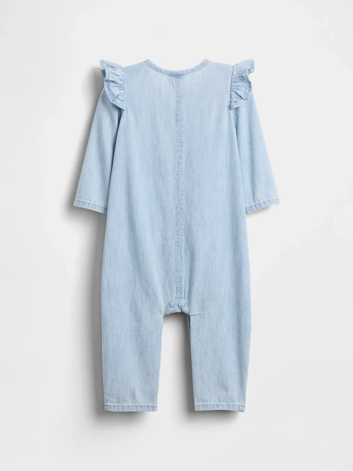 Baby Denim Heart Pocket One-Piece