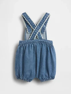 Baby Denim Shell Pocket Bubble Overalls