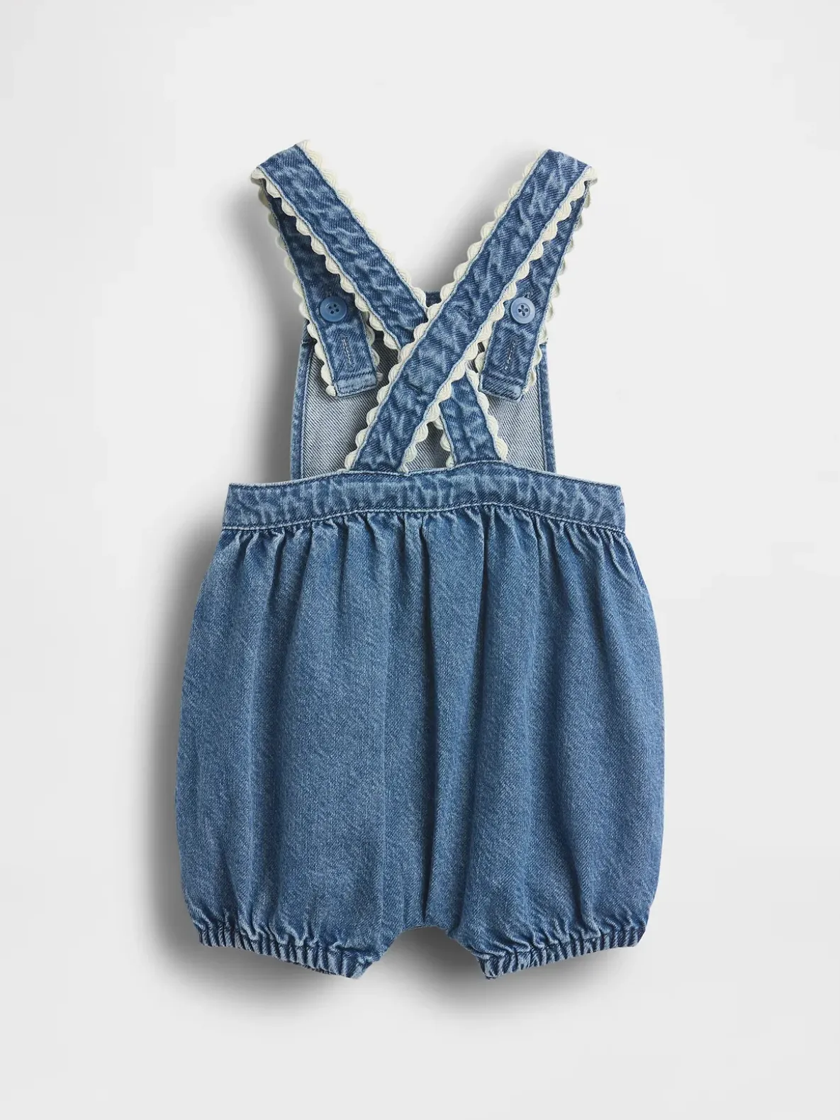 Baby Denim Shell Pocket Bubble Overalls