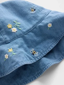 Baby Embroidered Denim Sun Hat