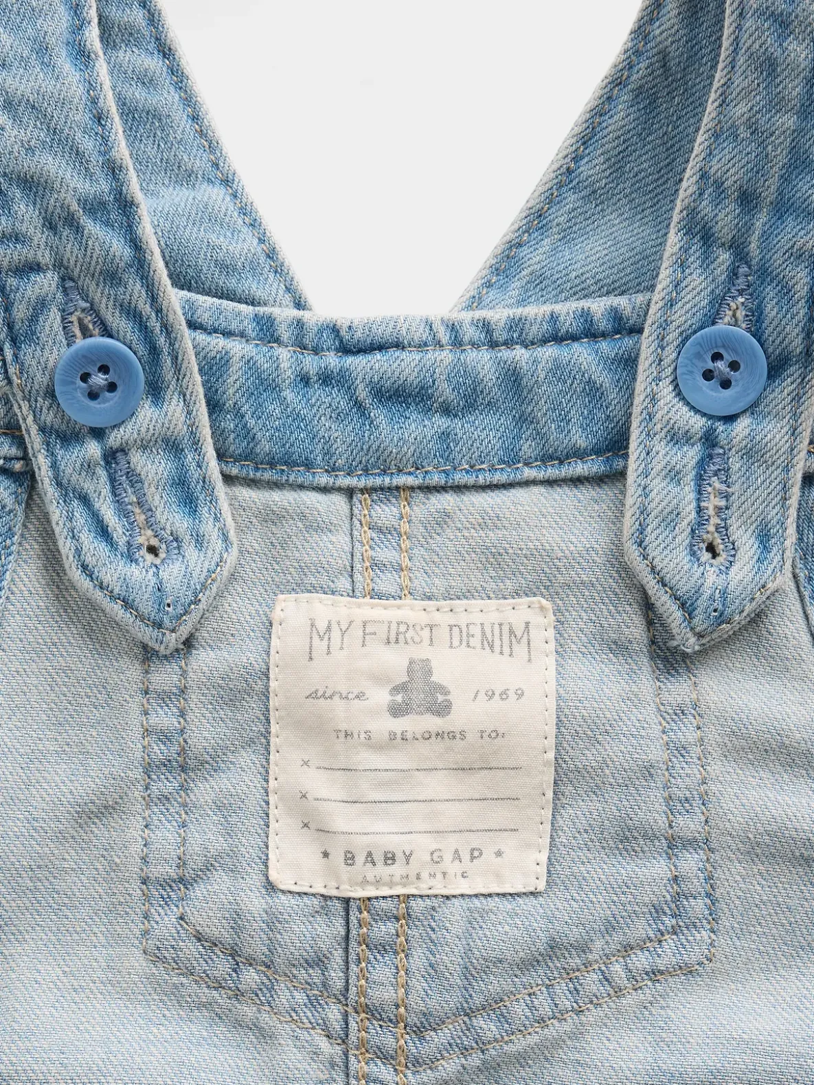 Baby Embroidered Floral Denim Overalls