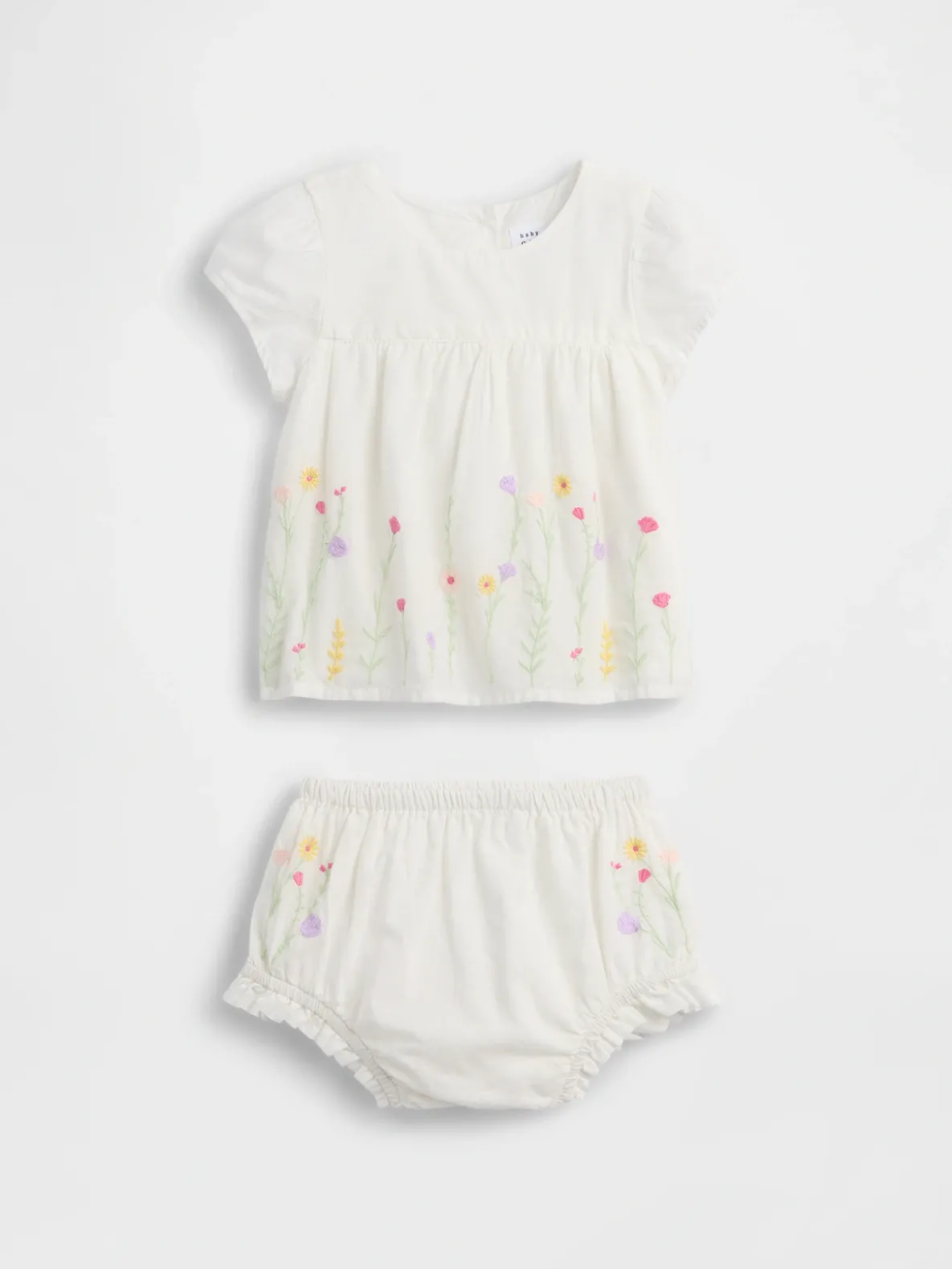 Baby Embroidered Floral Outfit Set