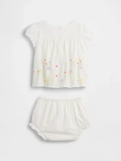 Baby Embroidered Floral Outfit Set