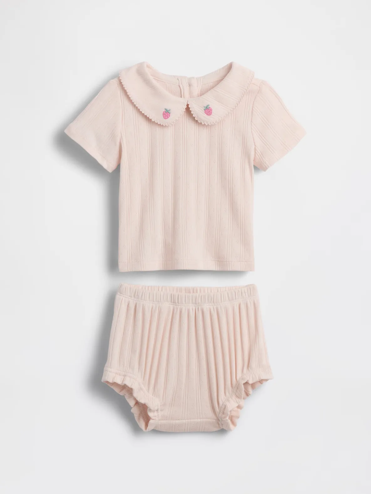 Baby Embroidered Pointelle Outfit Set