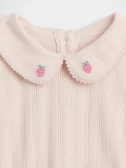 Baby Embroidered Pointelle Outfit Set
