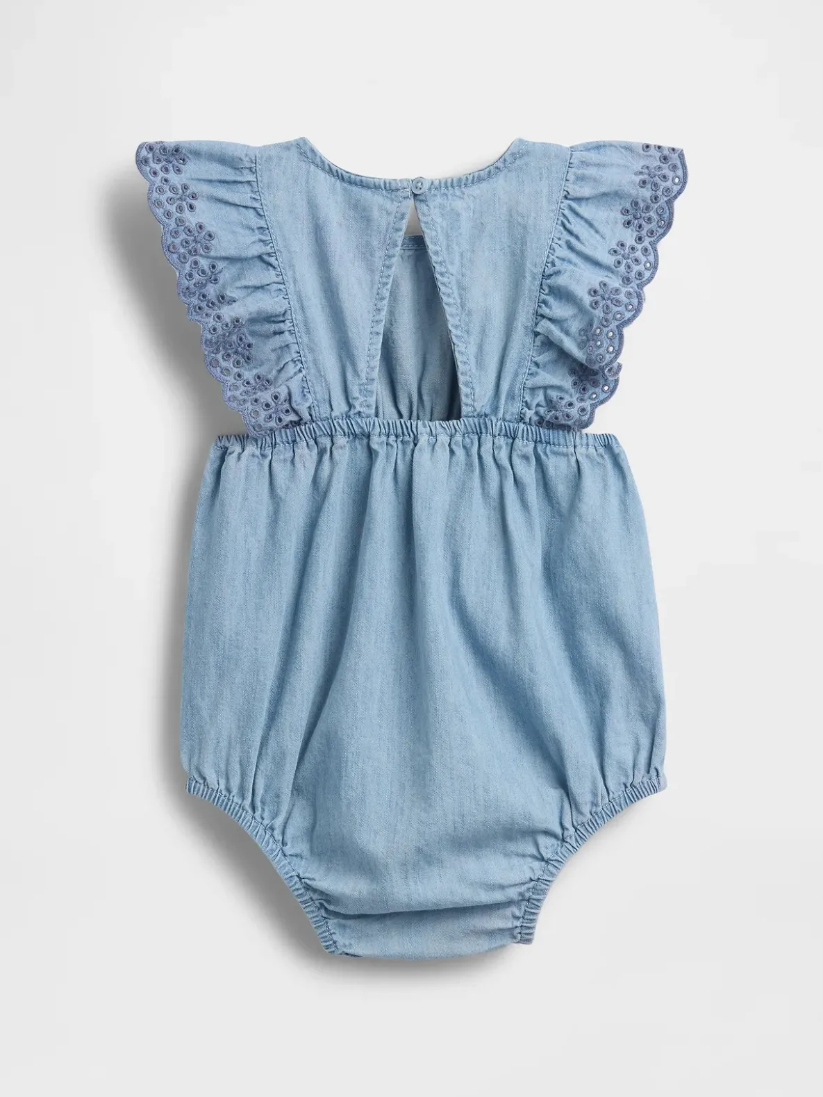 Baby Eyelet Denim One-Piece
