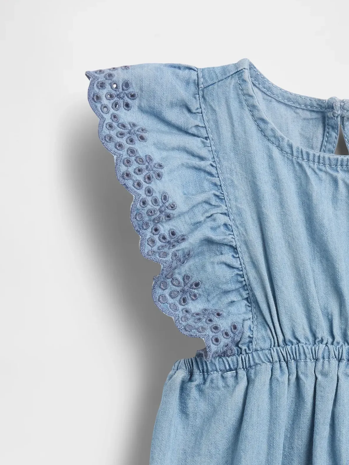 Baby Eyelet Denim One-Piece