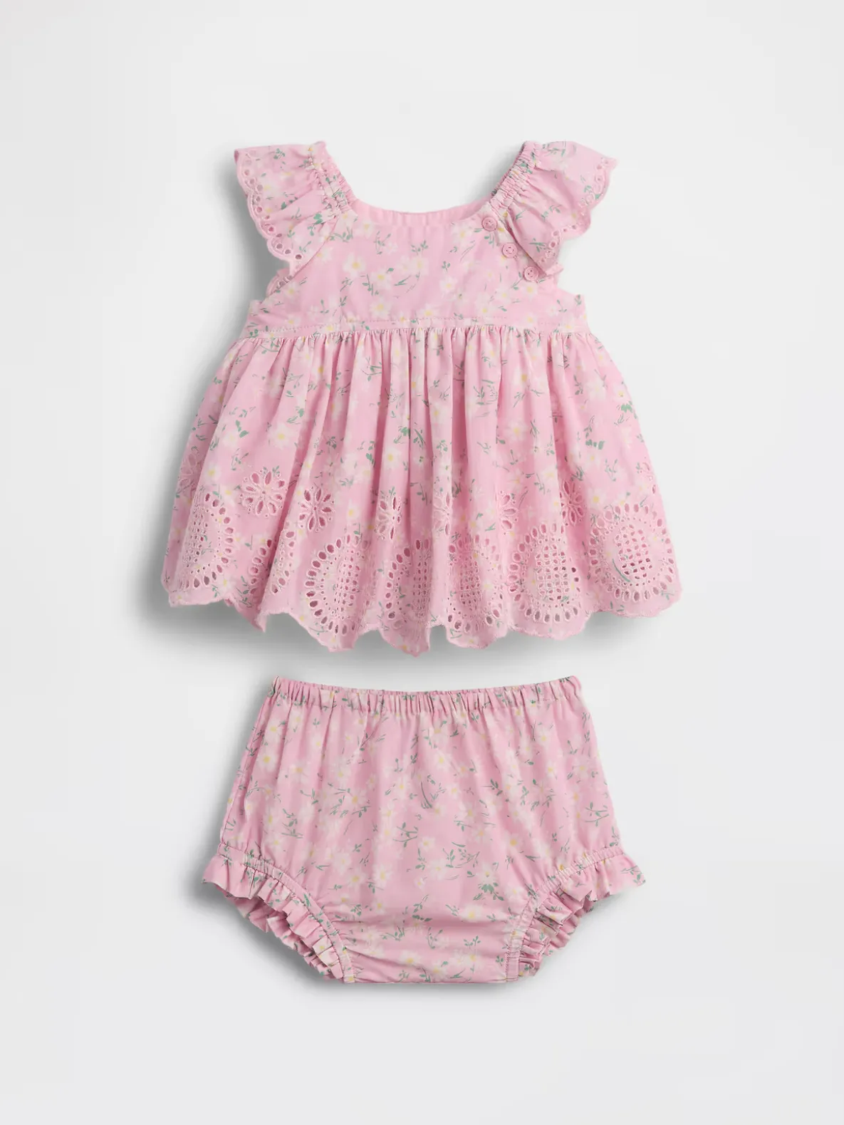 Baby Eyelet Outfit Set