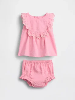 Baby Eyelet Ruffle Outfit Set