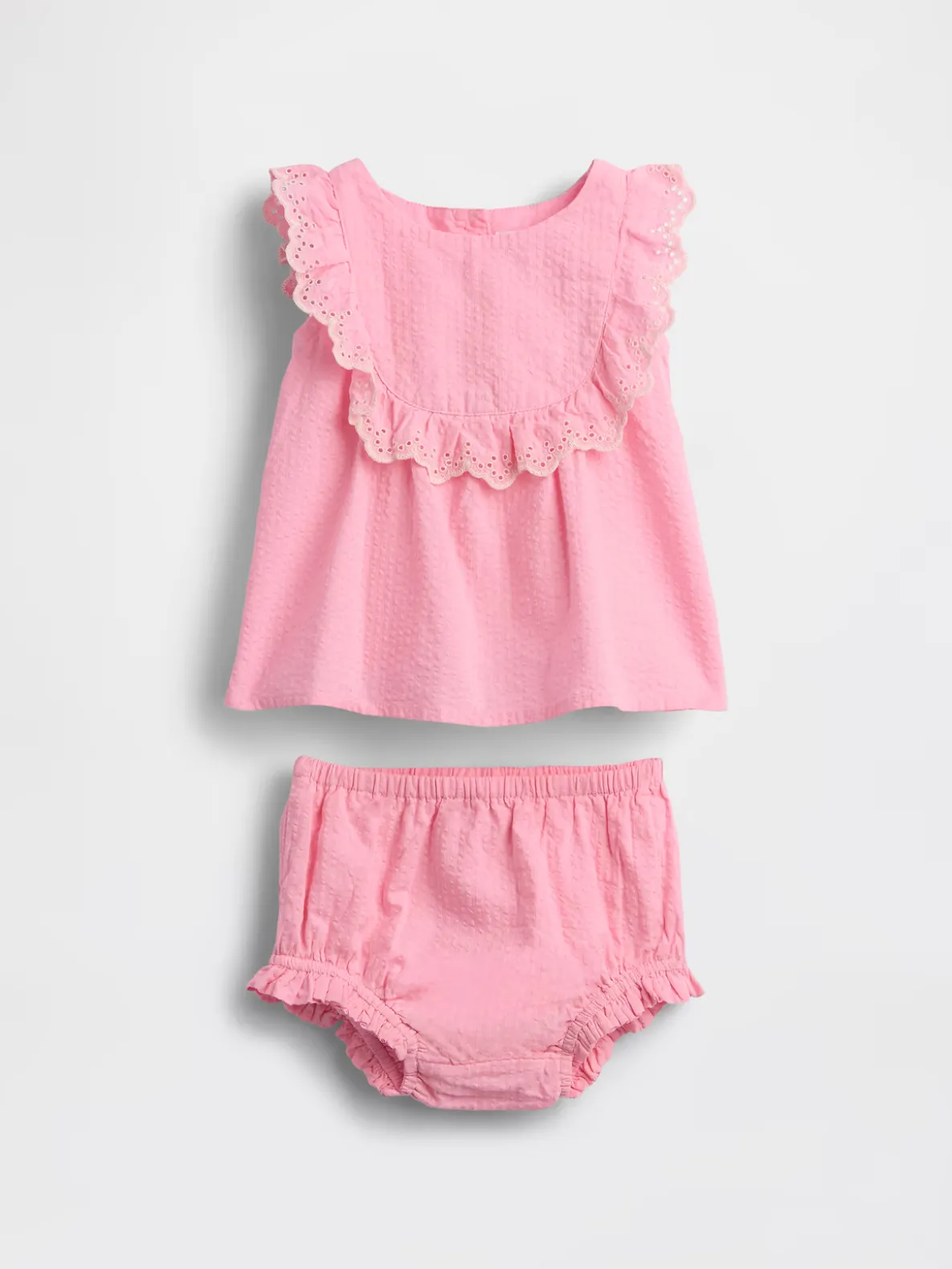 Baby Eyelet Ruffle Outfit Set