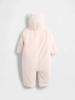 Baby Faux Fur Bear Hooded One-Piece