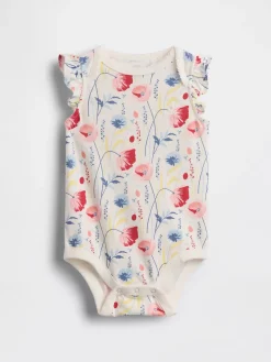 Baby First Favorites Organic Cotton Flutter-Sleeve Bodysuit