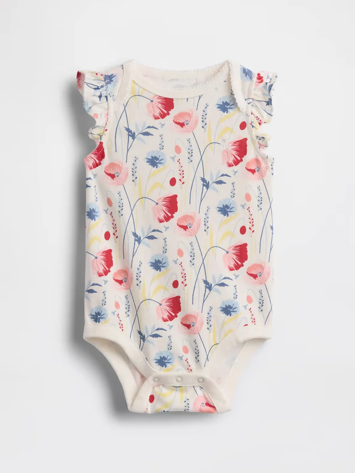 Baby First Favorites Organic Cotton Flutter-Sleeve Bodysuit