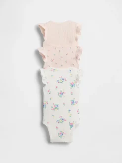 Baby First Favorites TinyRib Ruffle Bodysuit (3-Pack)