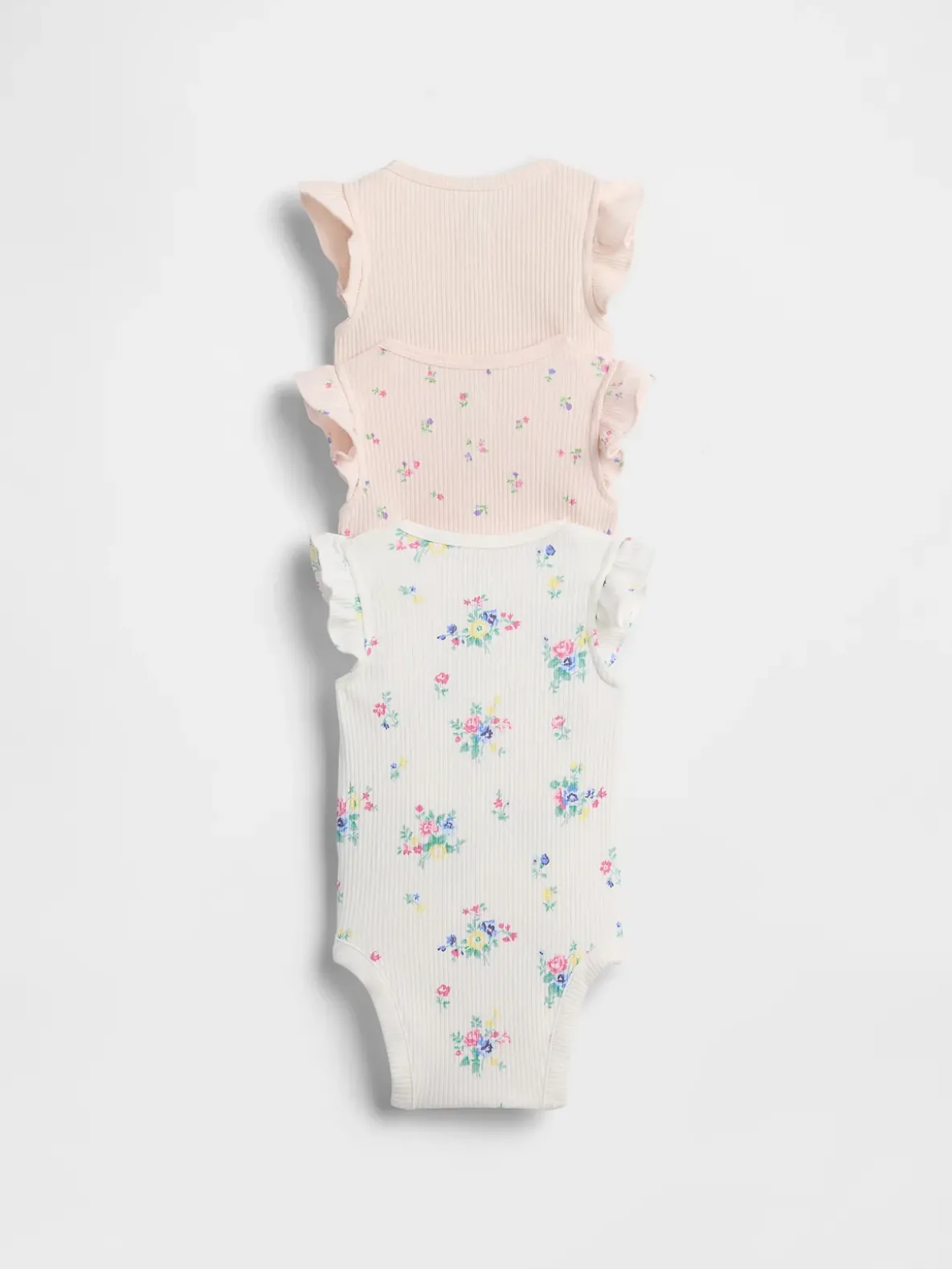 Baby First Favorites TinyRib Ruffle Bodysuit (3-Pack)