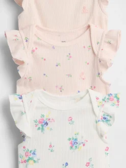Baby First Favorites TinyRib Ruffle Bodysuit (3-Pack)