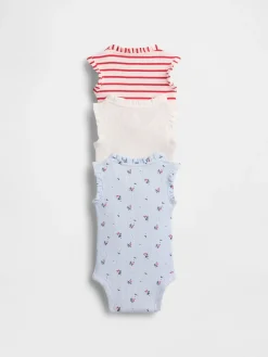 Baby First Favorites TinyRib Ruffle Tank Bodysuit (3-Pack)