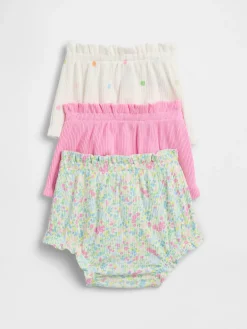 Baby First Favorites TinyRib Ruffle Bloomers (3-Pack)