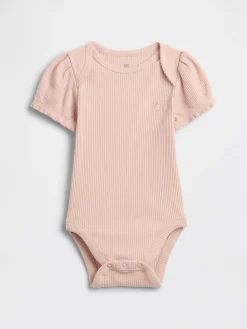 Baby First Favorites TinyRib Puff-Sleeve Bodysuit