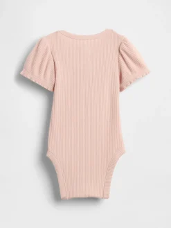 Baby First Favorites TinyRib Puff-Sleeve Bodysuit