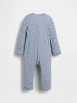Baby First Favorites TinyRib Stripe Footed One-Piece