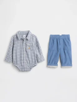 Baby Flannel & Corduroy Outfit Set