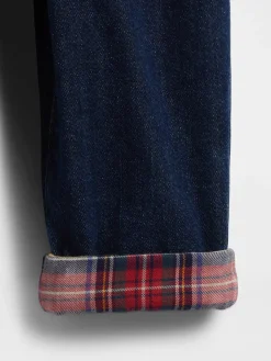 Baby Flannel & Cuffed Jeans Outfit Set