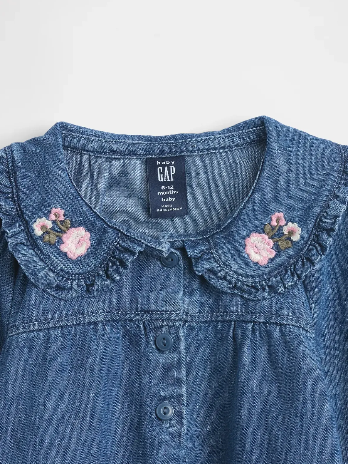 Baby Floral Denim Outfit Set