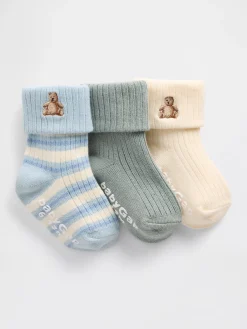 Baby Foldover Rib Socks (3-Pack)