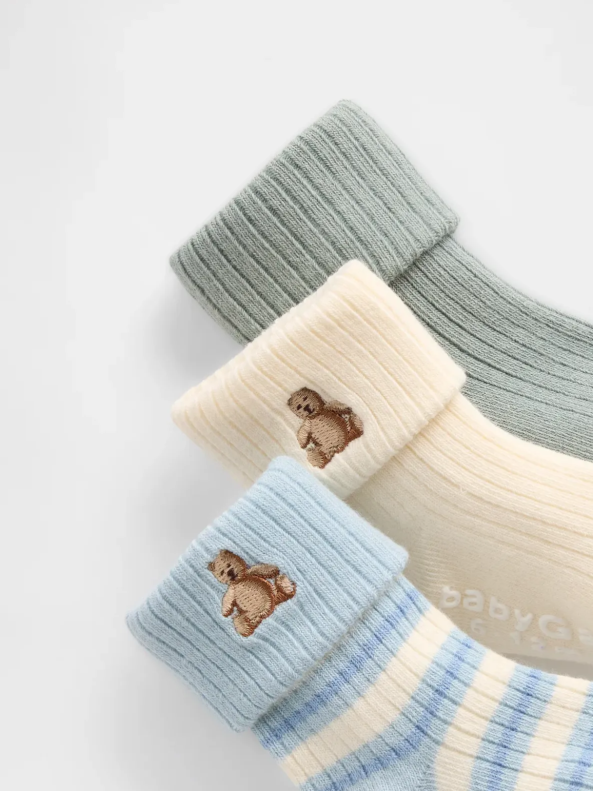Baby Foldover Rib Socks (3-Pack)