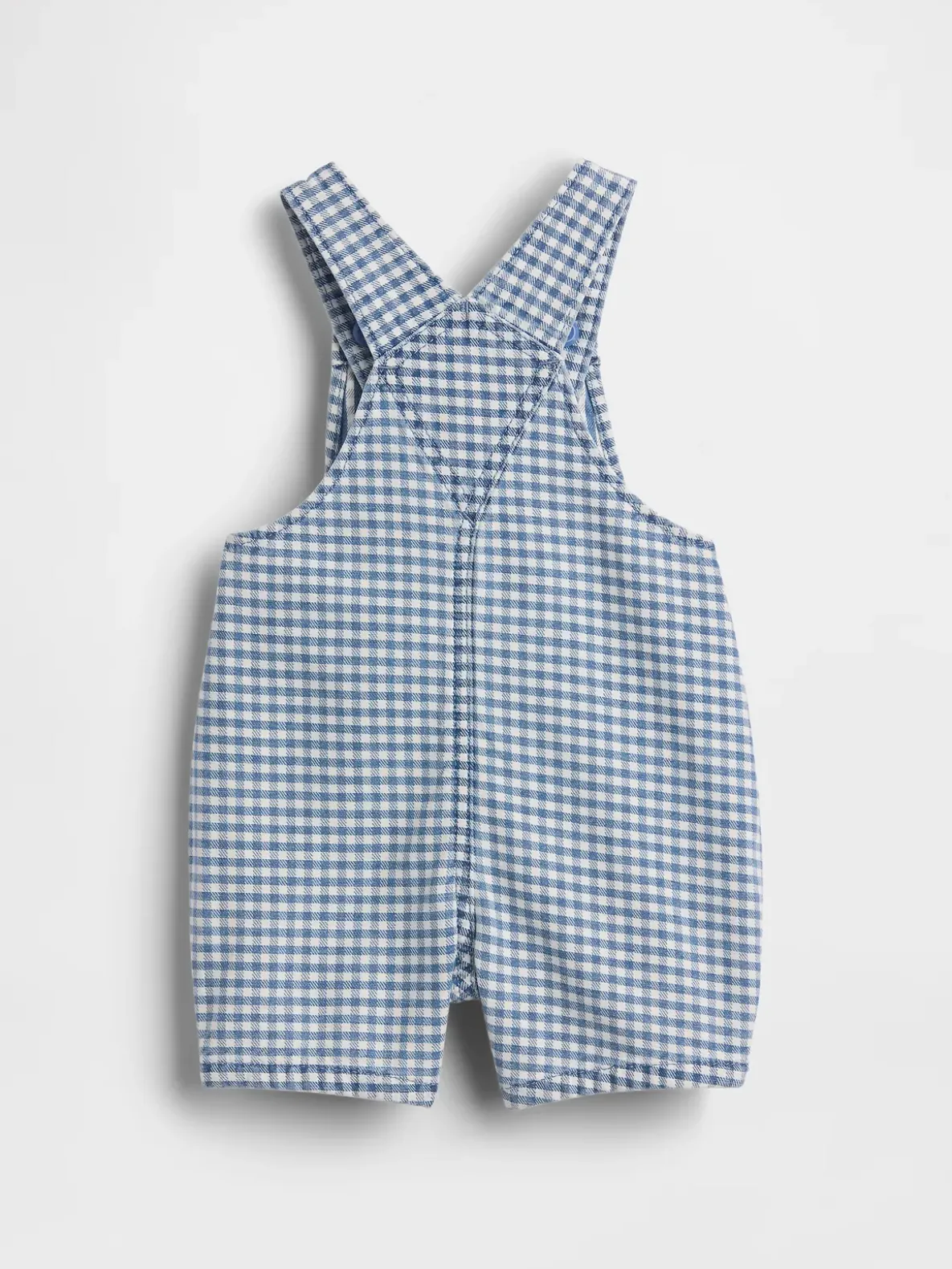 Baby Gingham Denim Bear Pocket Shortalls
