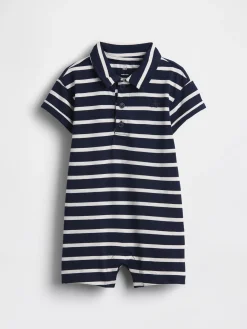 Baby Jersey Polo Shorty One-Piece