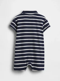 Baby Jersey Polo Shorty One-Piece