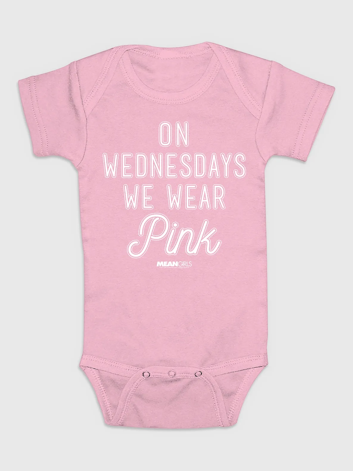 Baby Mean Girls On Wednesdays We Wear Pink Bodysuit
