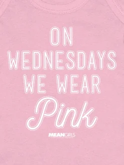 Baby Mean Girls On Wednesdays We Wear Pink Bodysuit