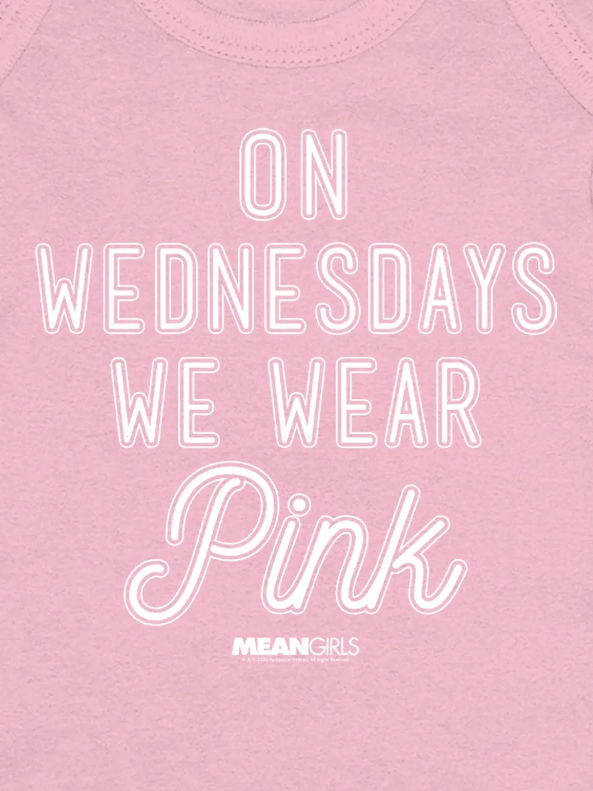 Baby Mean Girls On Wednesdays We Wear Pink Bodysuit