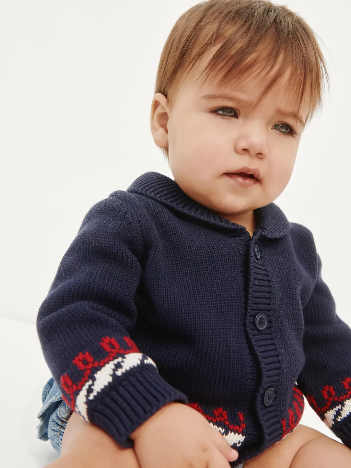 Baby Nautical Shawl Cardigan Sweater
