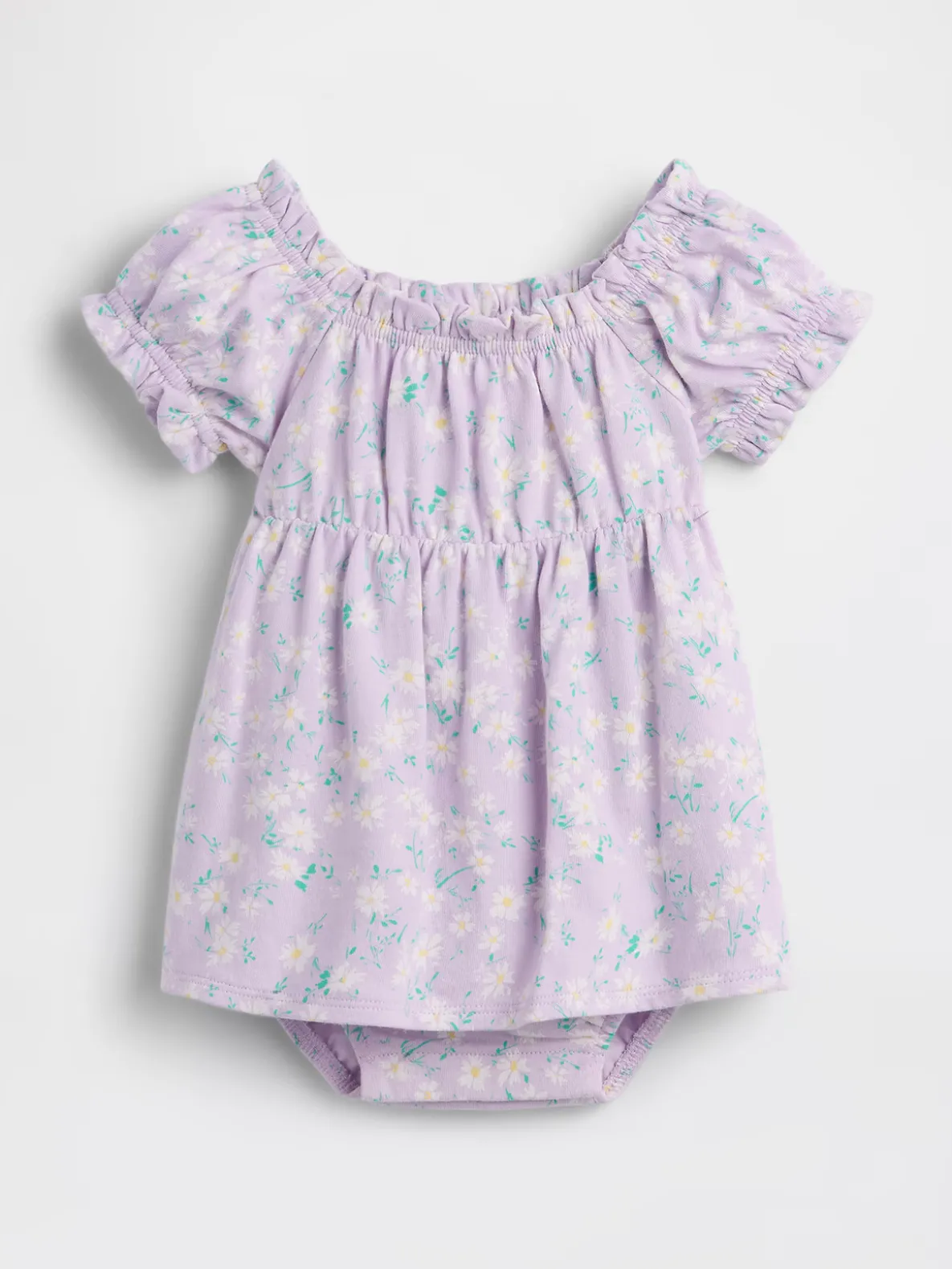 Baby Organic Cotton Floral Bodysuit Dress