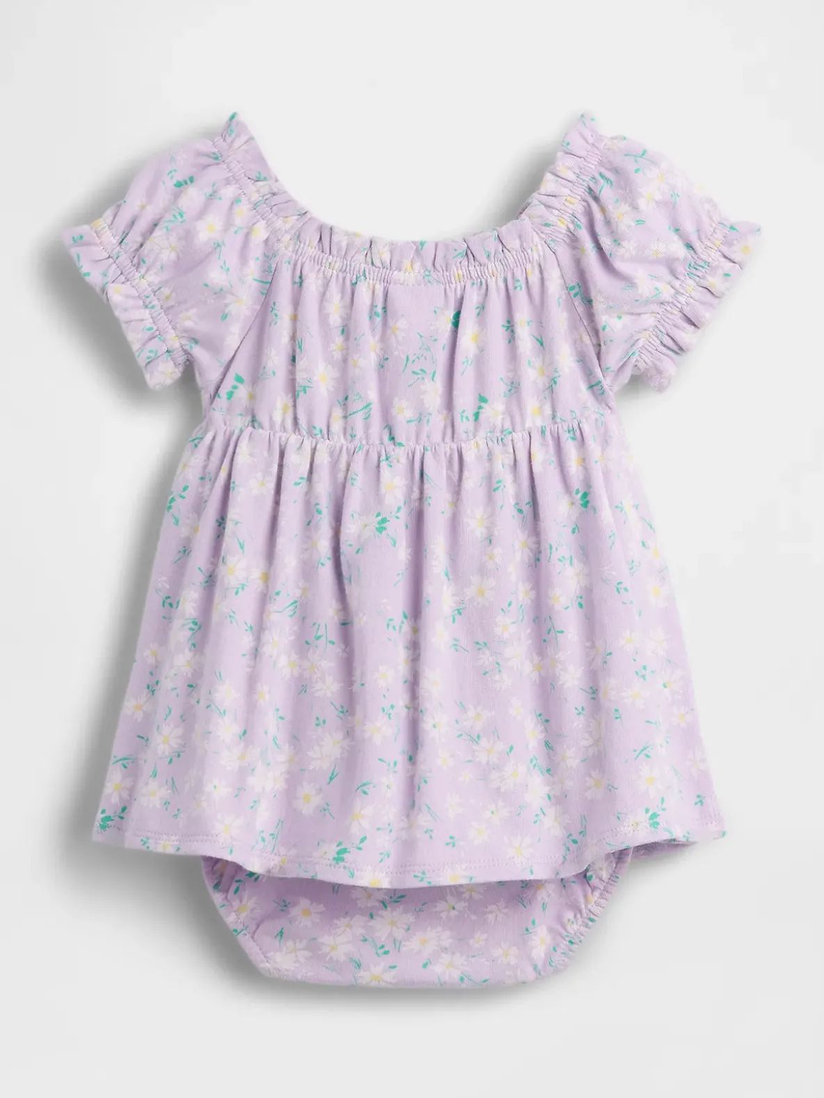 Baby Organic Cotton Floral Bodysuit Dress