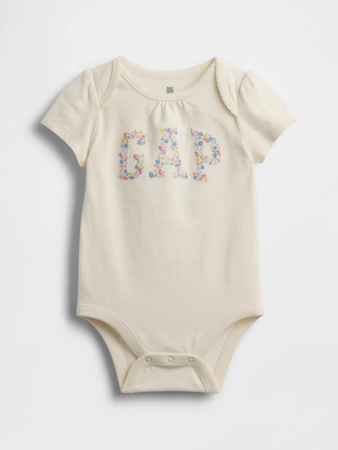 Baby Organic Cotton Floral Logo Bodysuit