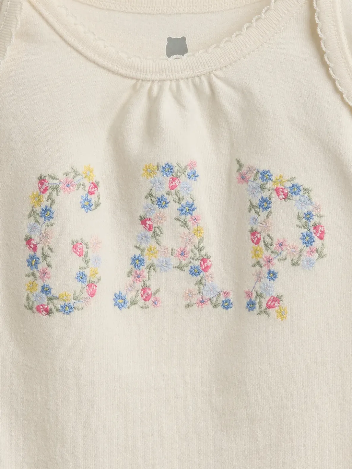 Baby Organic Cotton Floral Logo Bodysuit
