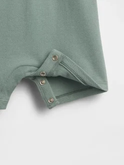 Baby Pique Polo Shorty One-Piece