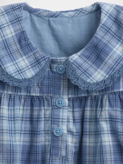 Baby Plaid Ruffle Collar Dress