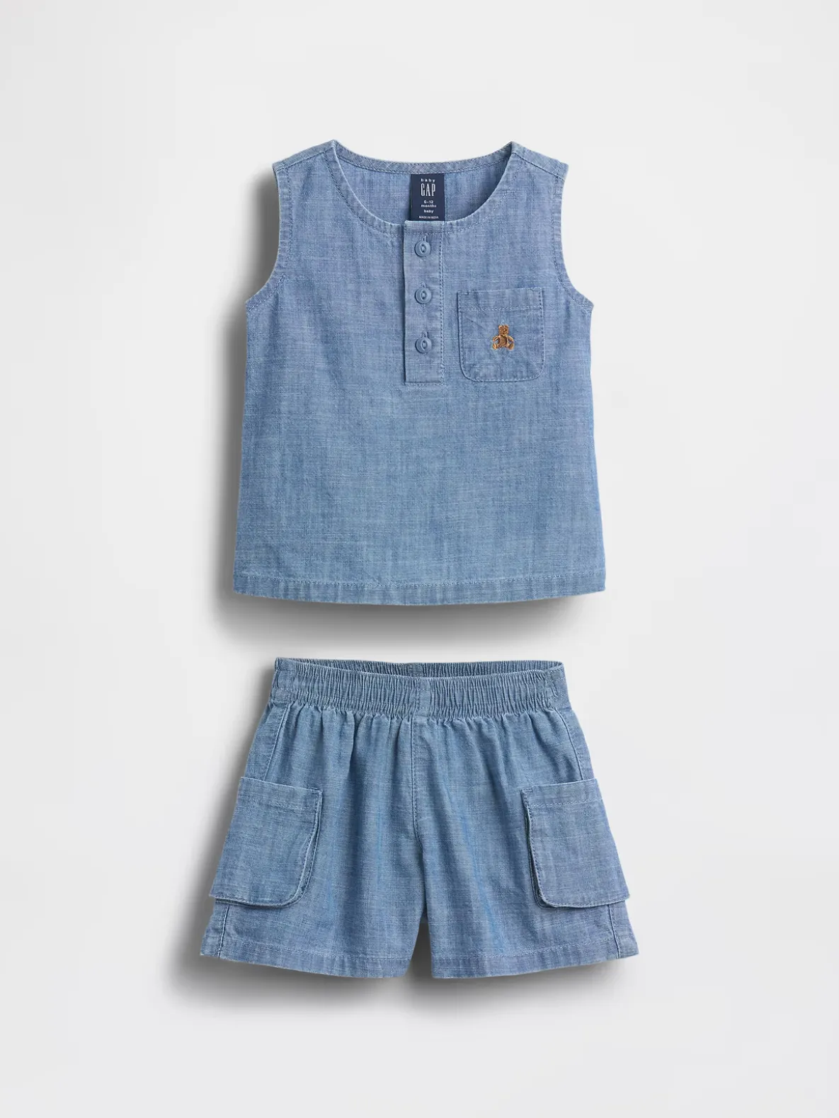 Baby Pocket Denim Outfit Set