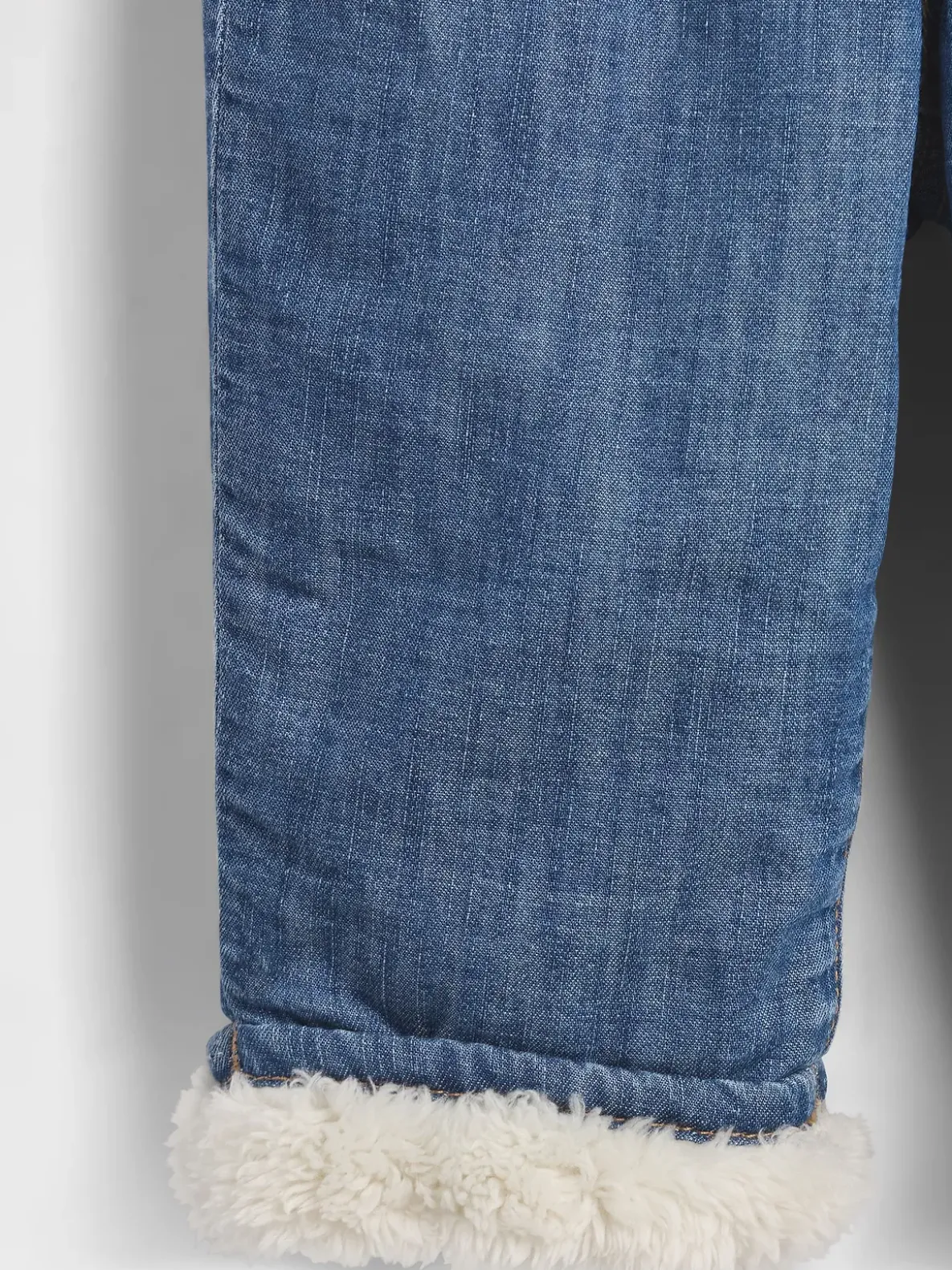 Baby Sherpa-Lined Pull-On Barrel Jeans