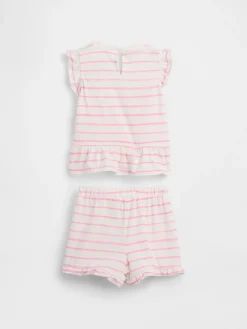 Baby Strawberry Ruffle Outfit Set
