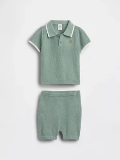 Baby Sweater Polo Outfit Set