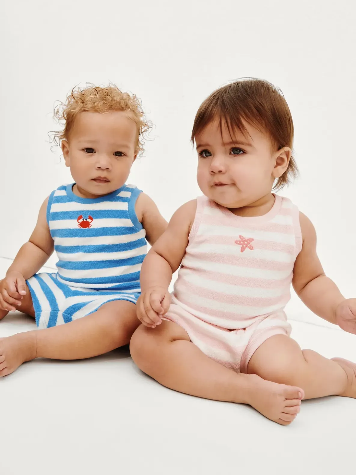 Baby Towel Terry Stripe Outfit Set